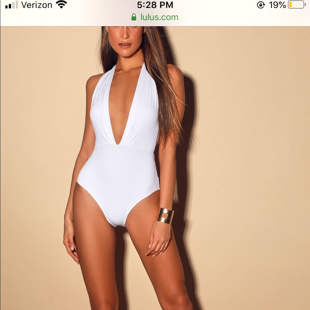 Lulus White Full Swimsuit